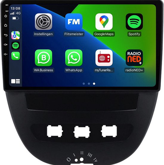Toyota Aygo - Citroen C1 - Peugeot 107 - Draadloos Android auto & Apple Carplay navigatie